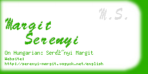 margit serenyi business card